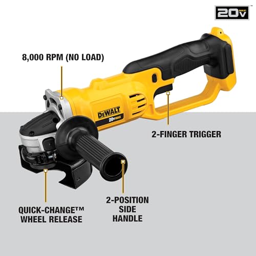 20V Cordless 4 and a Half Inch Angle Grinder