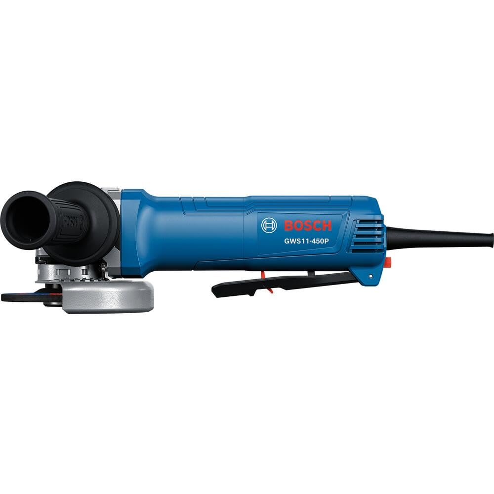 11 Amp 4 Inch Ergonomic Angle Grinder with Kickback Control