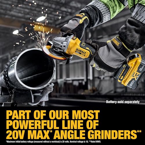 20V Brushless Cordless Angle Grinder with Variable Speed and Paddle Switch