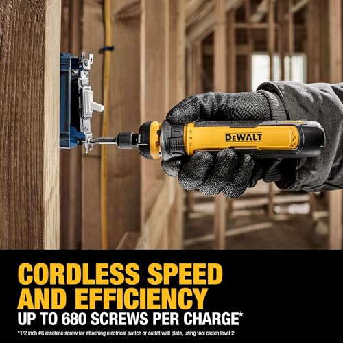 Cordless Screwdriver with Flexible Drive Control and Screwdriving Bits
