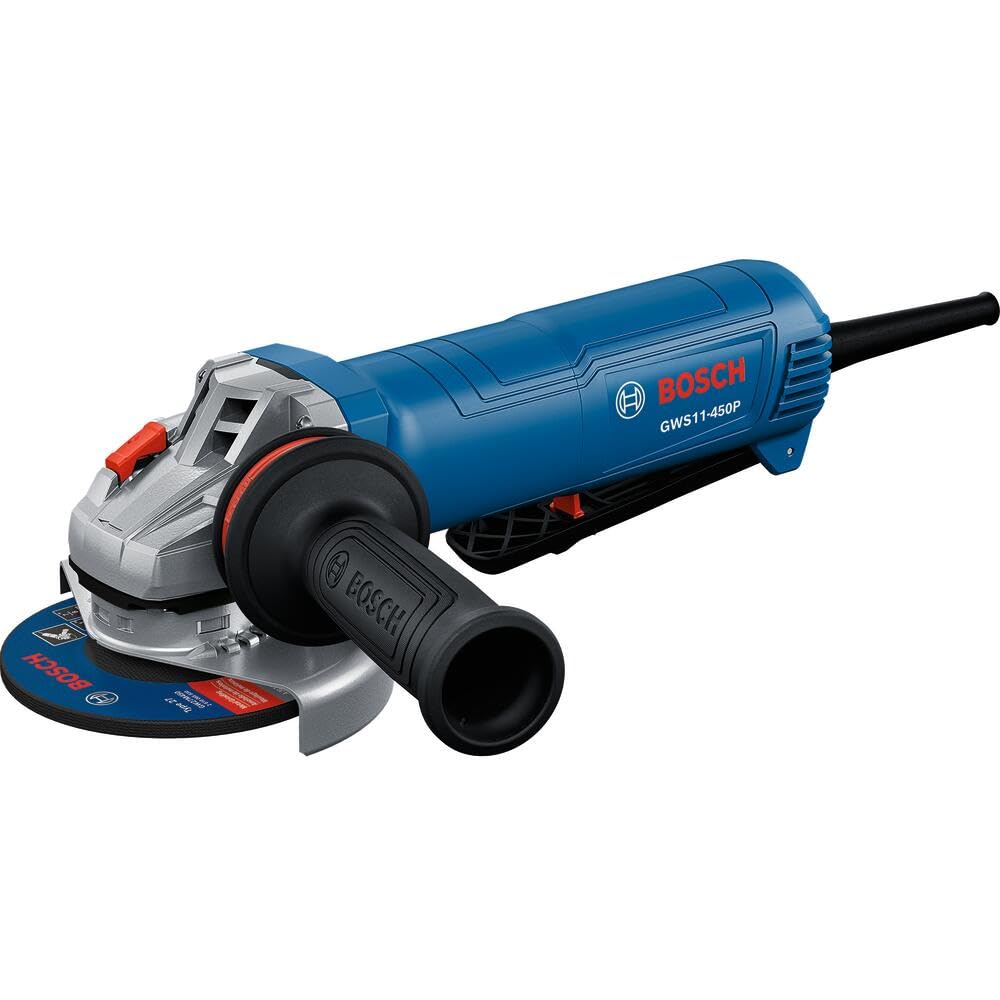 11 Amp 4 Inch Ergonomic Angle Grinder with Kickback Control