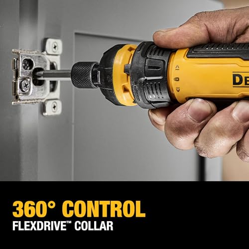 Cordless Screwdriver with Flexible Drive Control and Screwdriving Bits