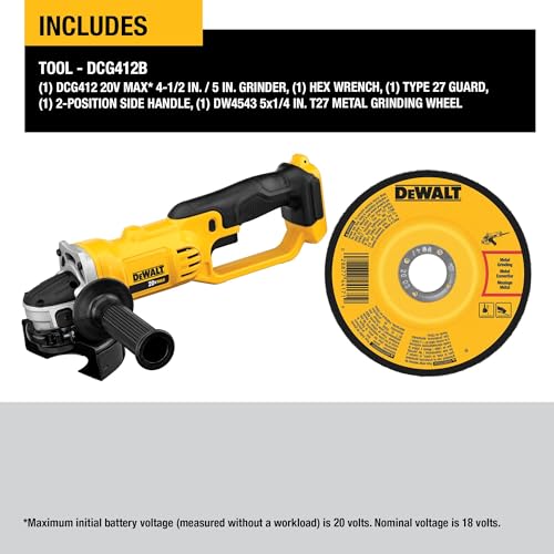 20V Cordless 4 and a Half Inch Angle Grinder