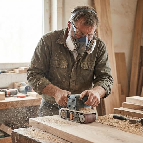 Half Face Respirator Mask Kit with Safety Glasses and Ear Plugs