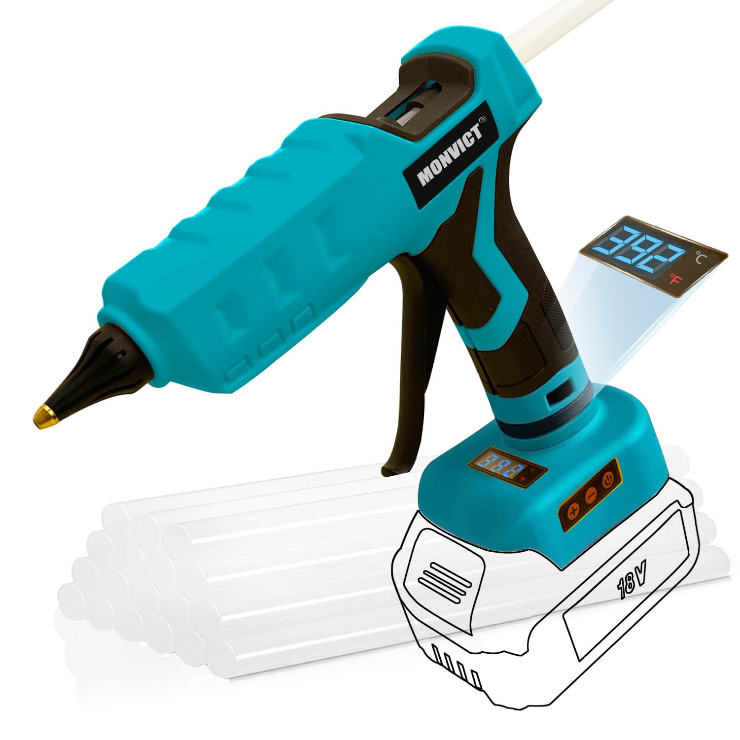 100W Cordless Hot Glue Gun
