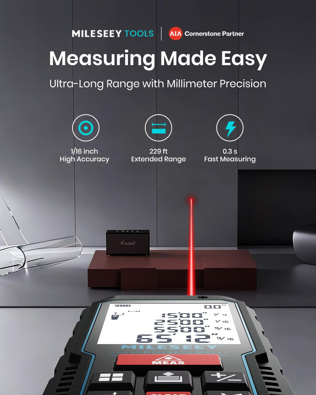 Digital Laser Measuring Tool with Angle Sensor