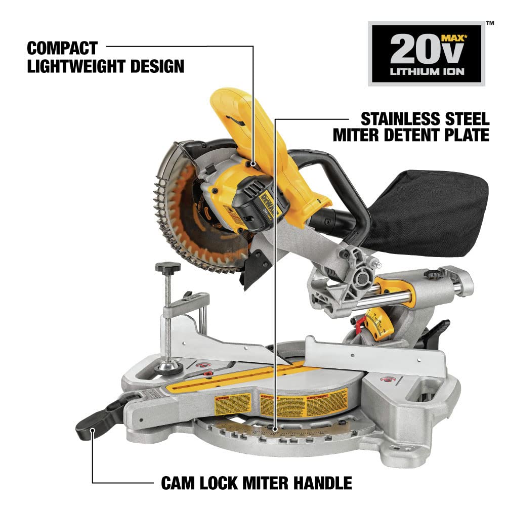20V Cordless 7 Inch Miter Saw Tool Only