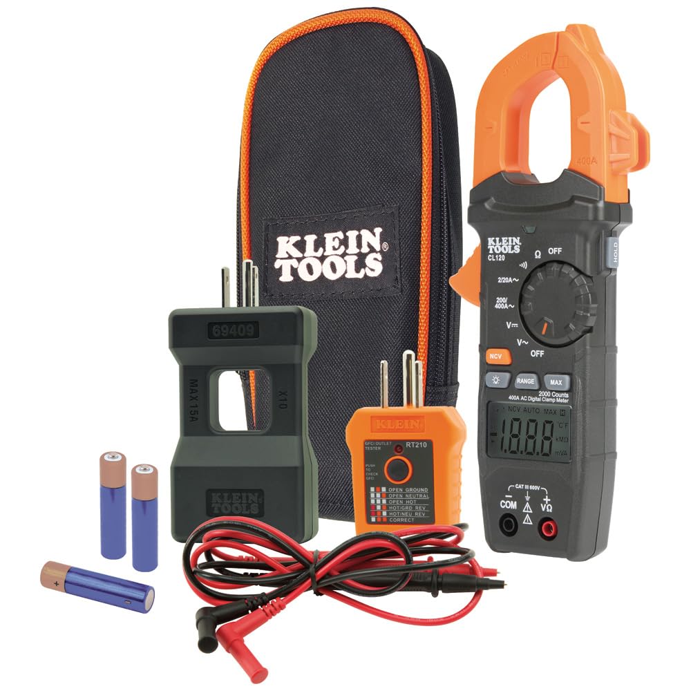 400 Amp AC Auto Ranging Clamp Meter Electrical Test Kit
