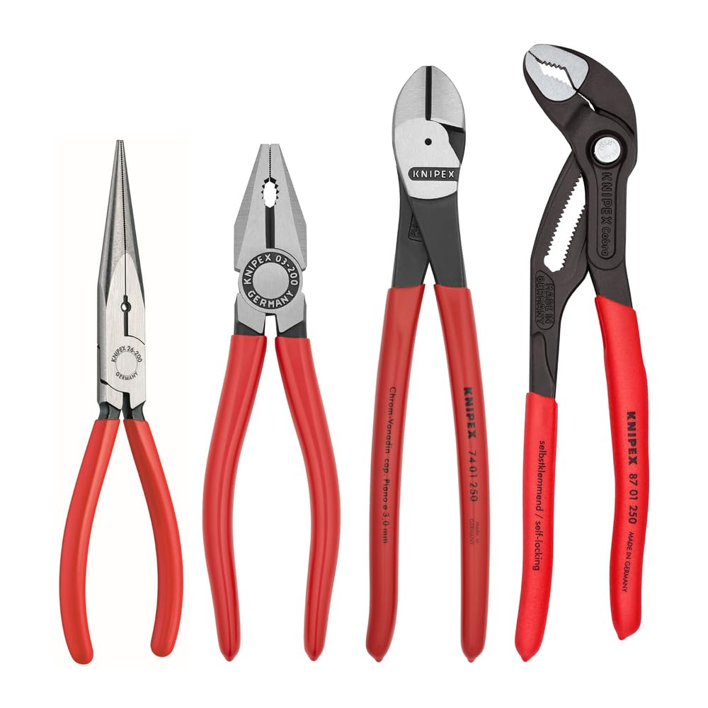 4 Piece Water Pump Combination Cutter and Needle Nose Pliers Set