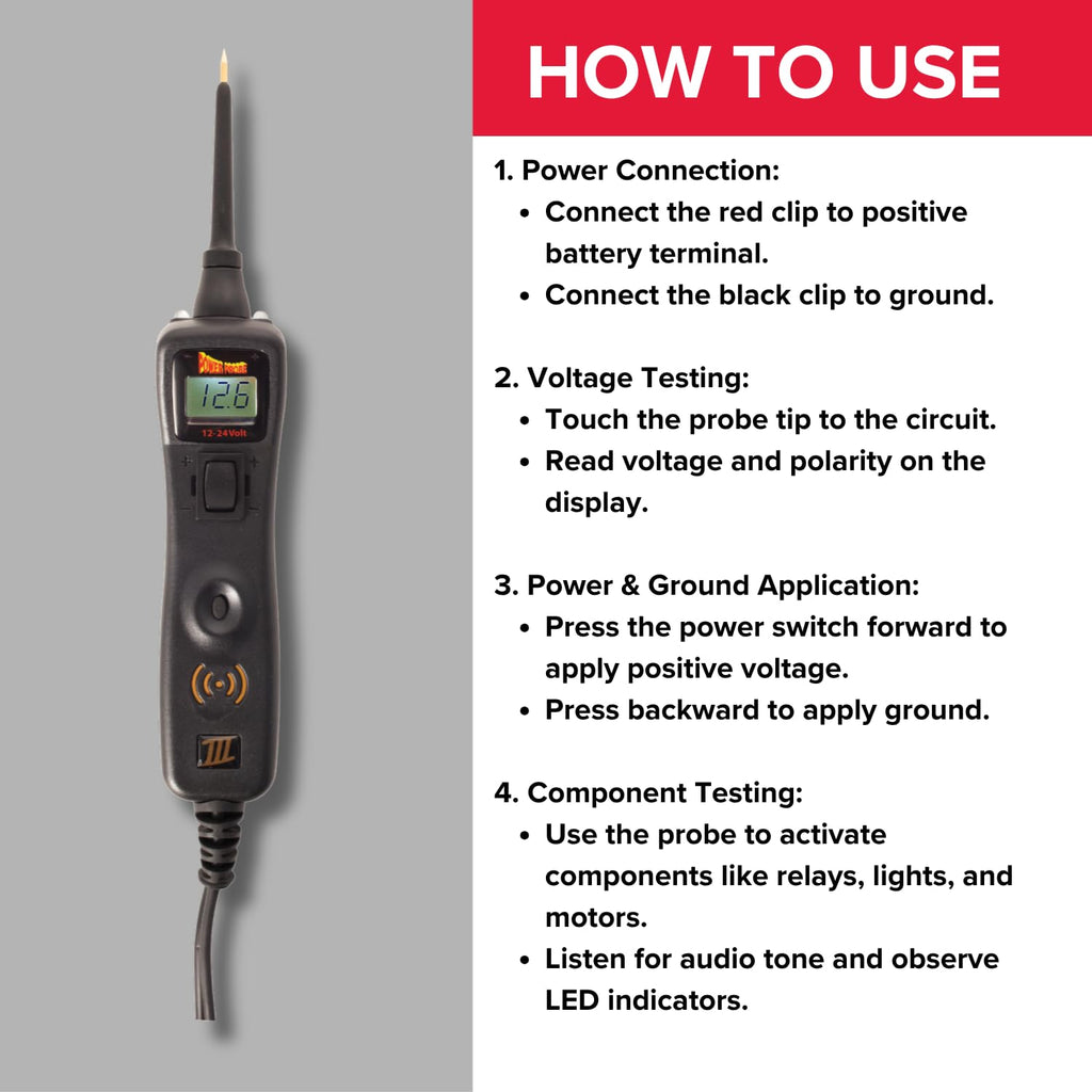 Automotive Circuit Tester Kit with Case and Accessories