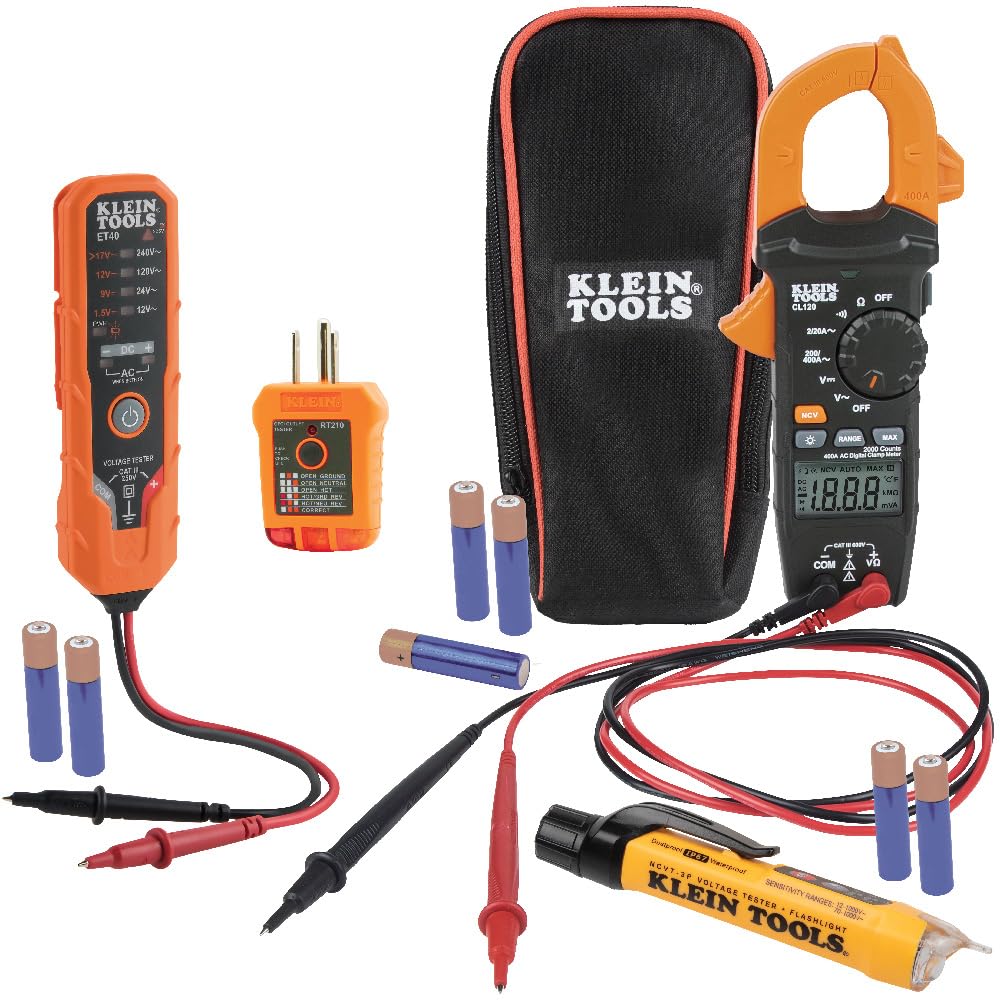 400 Amp AC Auto Ranging Clamp Meter Electrical Test Kit