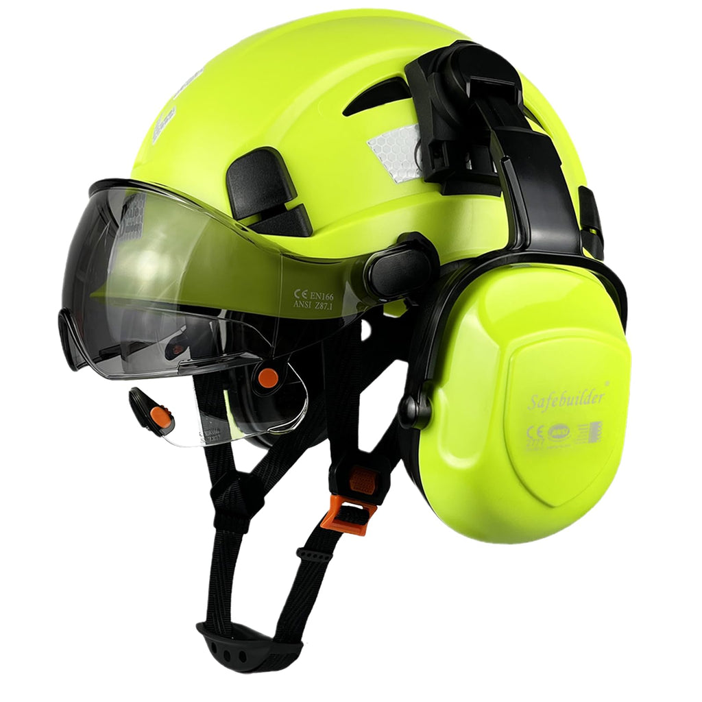 ANSI Industrial Safety Helmet with Visor and Ear Muffs