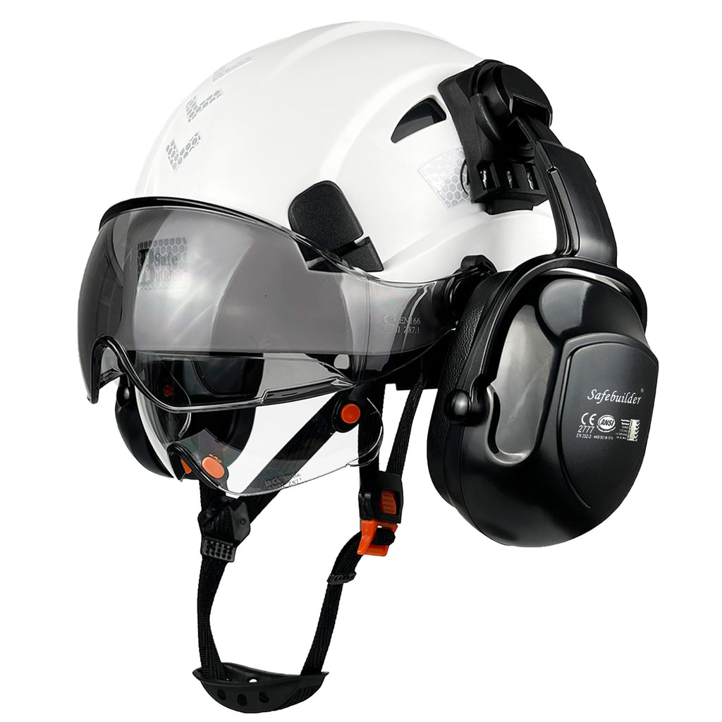 ANSI Industrial Safety Helmet with Visor and Ear Muffs