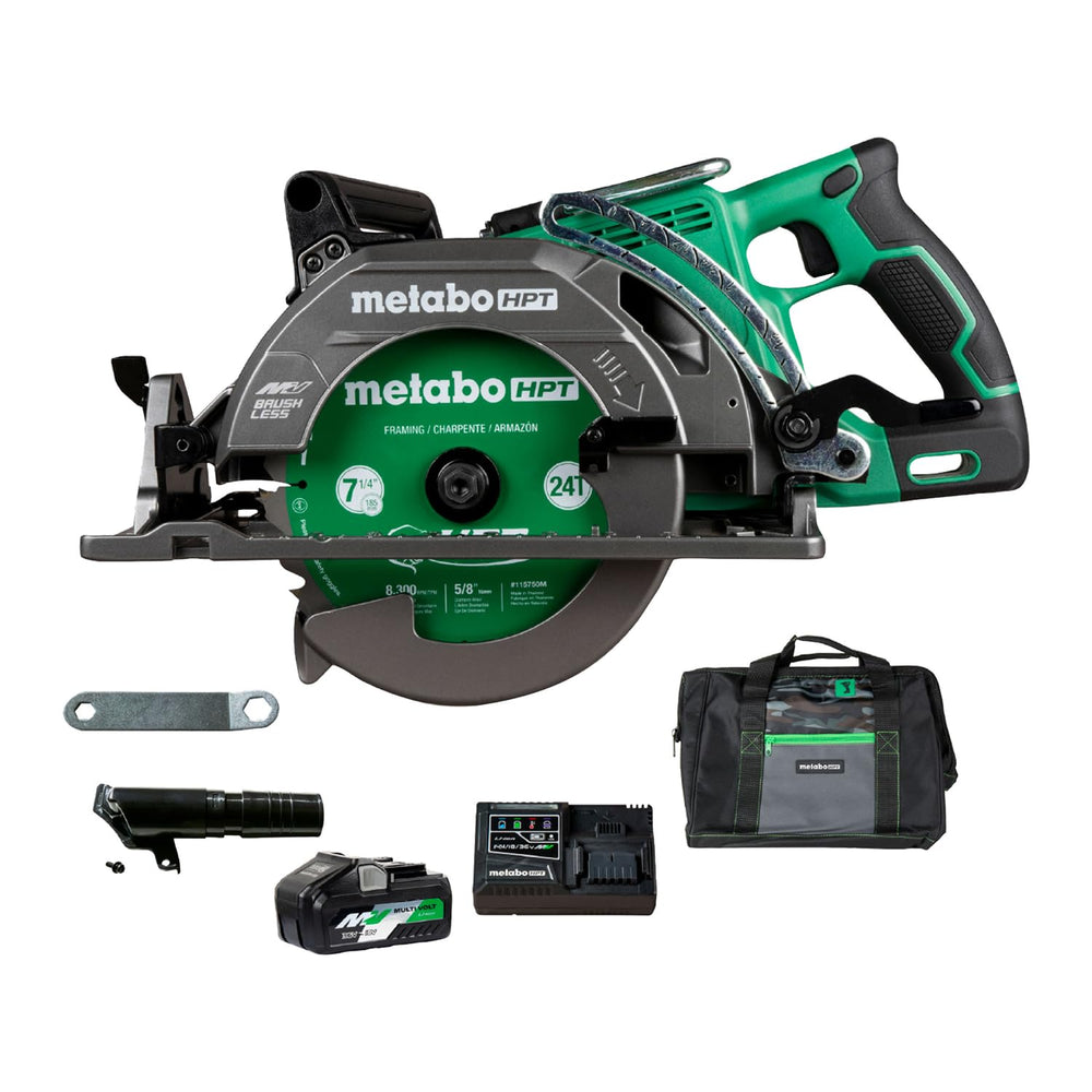 36V Cordless Rear Handle Circular Saw Kit with Optional AC Adapter