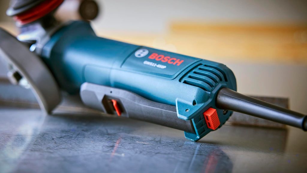 11 Amp 4 Inch Ergonomic Angle Grinder with Kickback Control