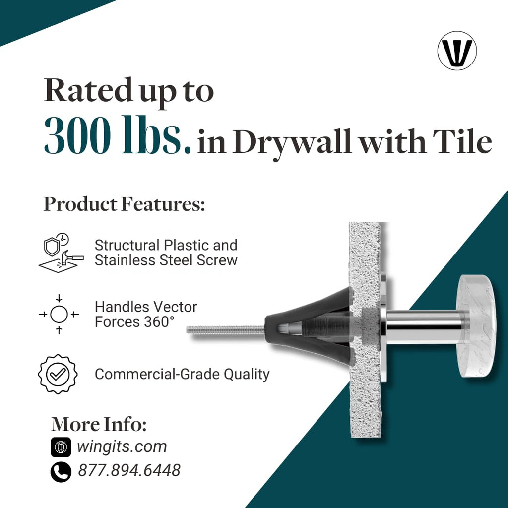 24 Pack Heavy Duty Drywall Anchors with Stainless Steel Screws