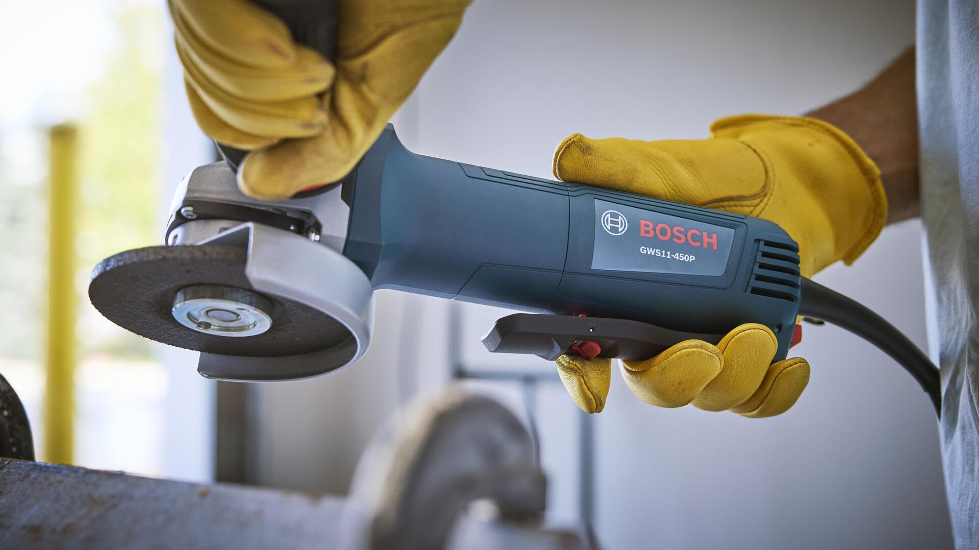 11 Amp 4 Inch Ergonomic Angle Grinder with Kickback Control