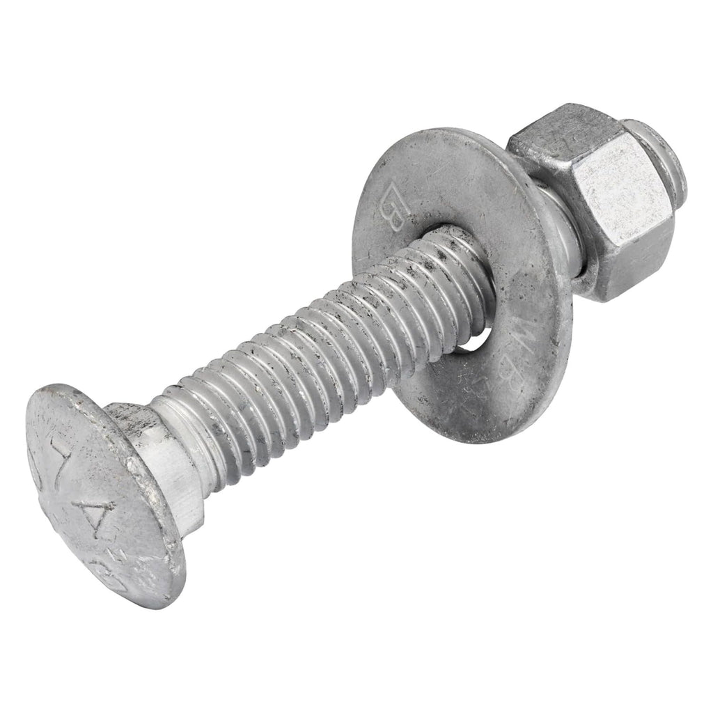 25 Pack Half Inch Galvanized Carriage Bolt Kit
