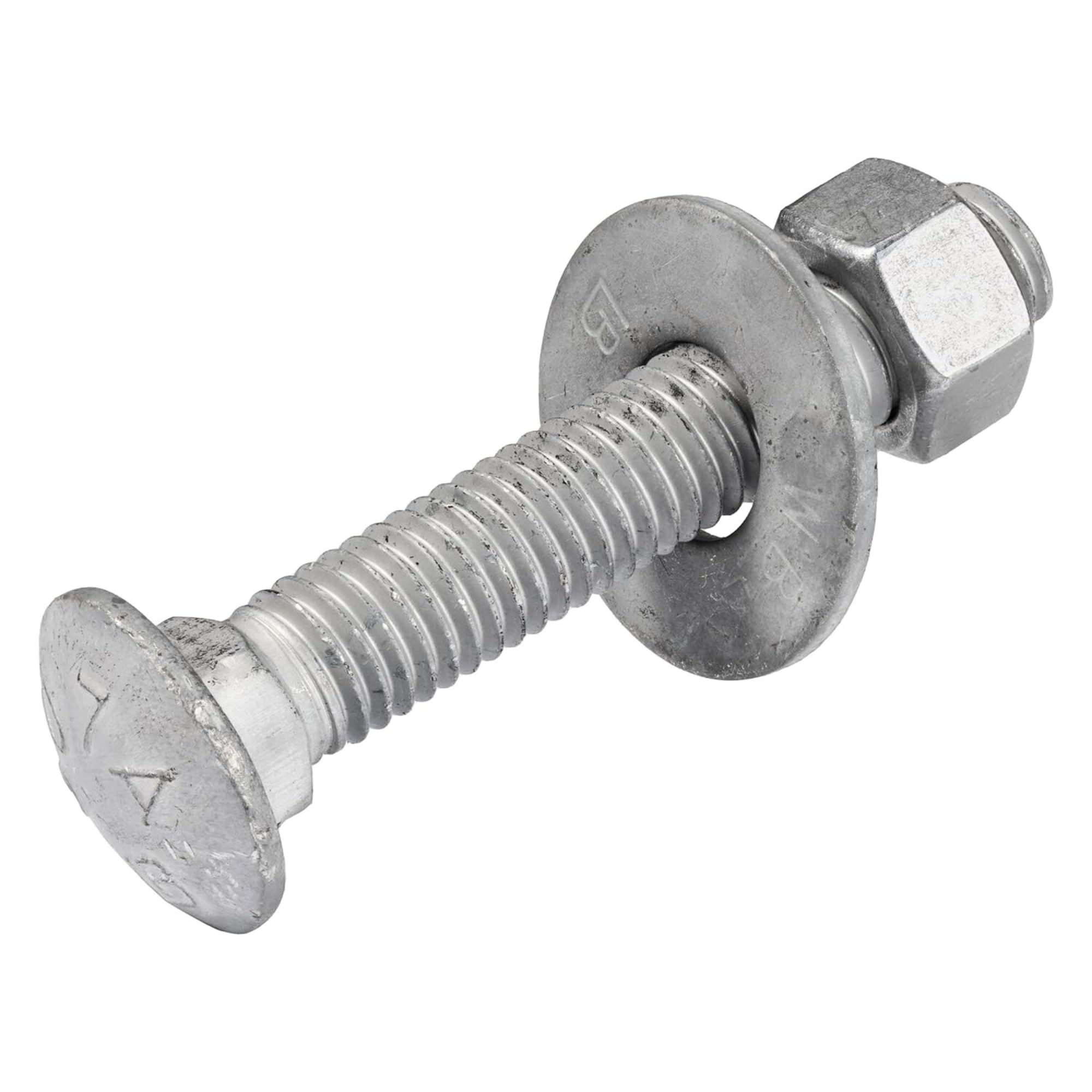 25 Pack Half Inch Galvanized Carriage Bolt Kit
