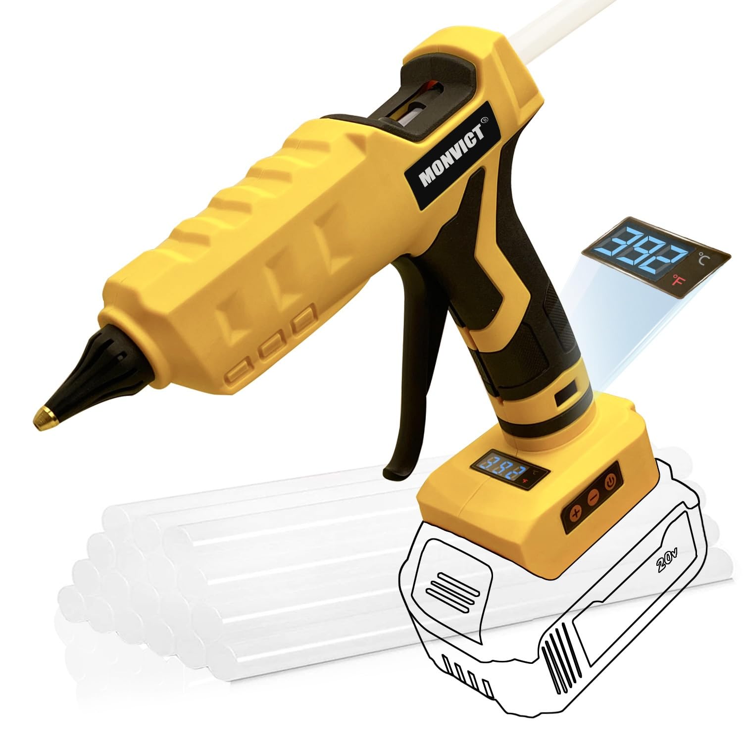 100W Cordless Hot Glue Gun