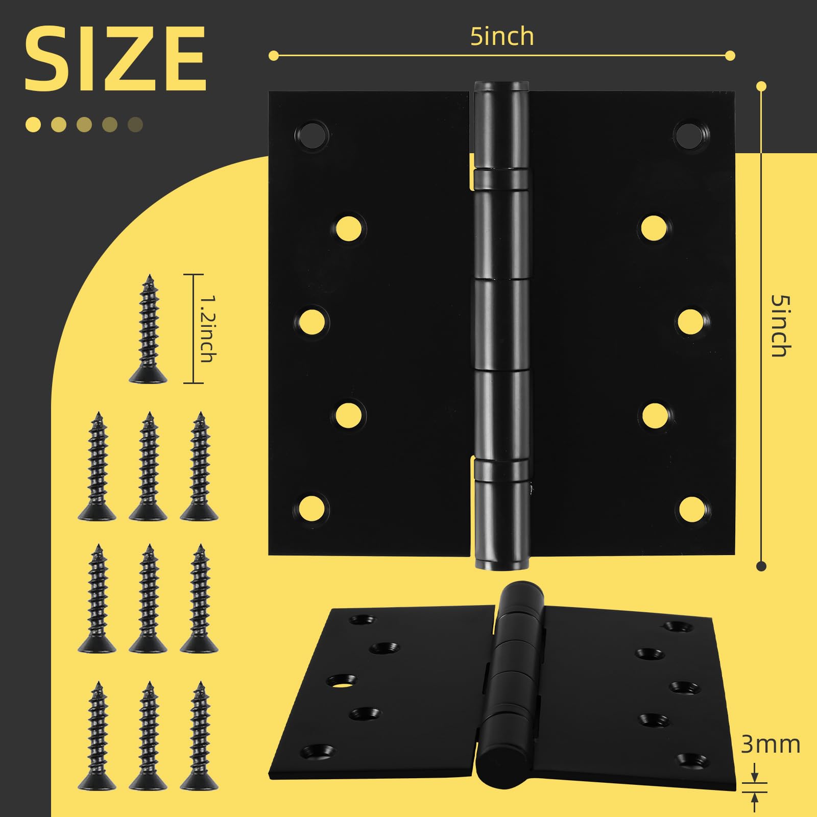5 Inch Heavy Duty Stainless Steel Ball Bearing Door Hinges