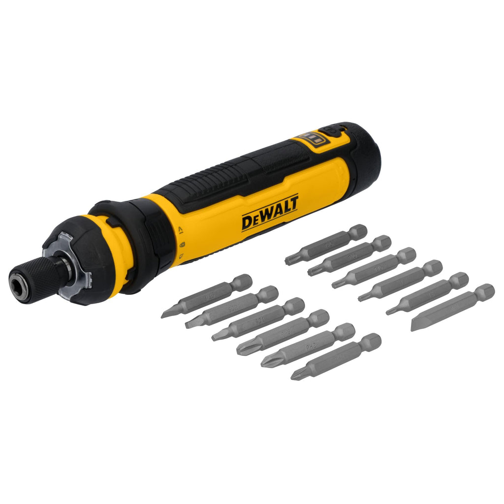 Cordless Screwdriver with Flexible Drive Control and Screwdriving Bits