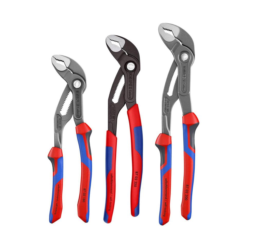 3 Piece Water Pump Pliers Set in 7 10 and 12 Inch Sizes