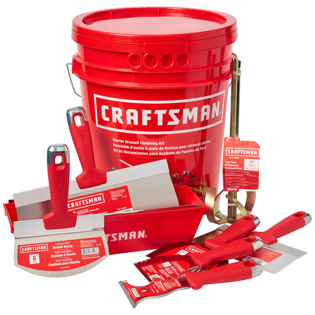 Drywall Hand Tool Kit with Joint Knives Taping Knives and Mixer