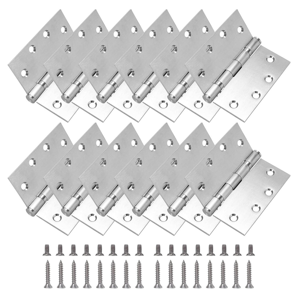 6 or 12 Pack 4 and a Half Inch Stainless Steel Ball Bearing Hinges