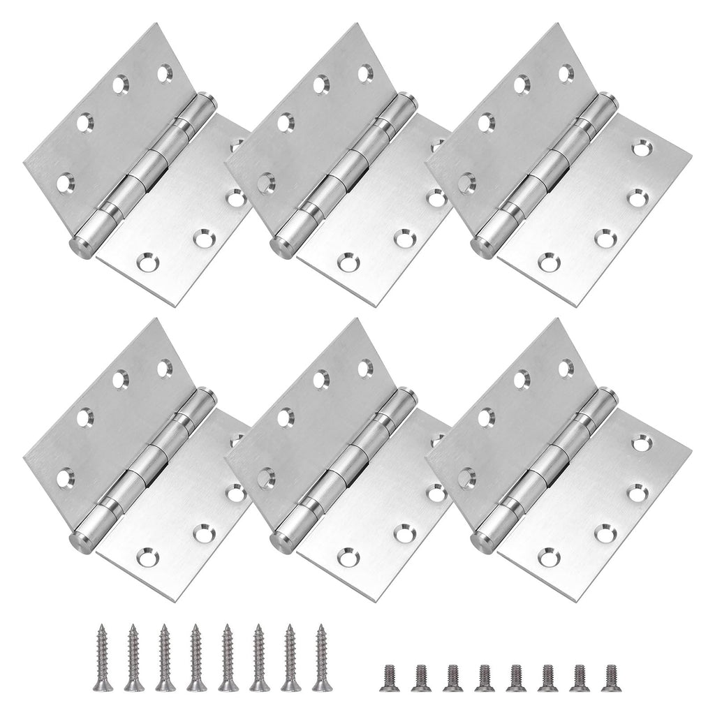 6 or 12 Pack 4 and a Half Inch Stainless Steel Ball Bearing Hinges