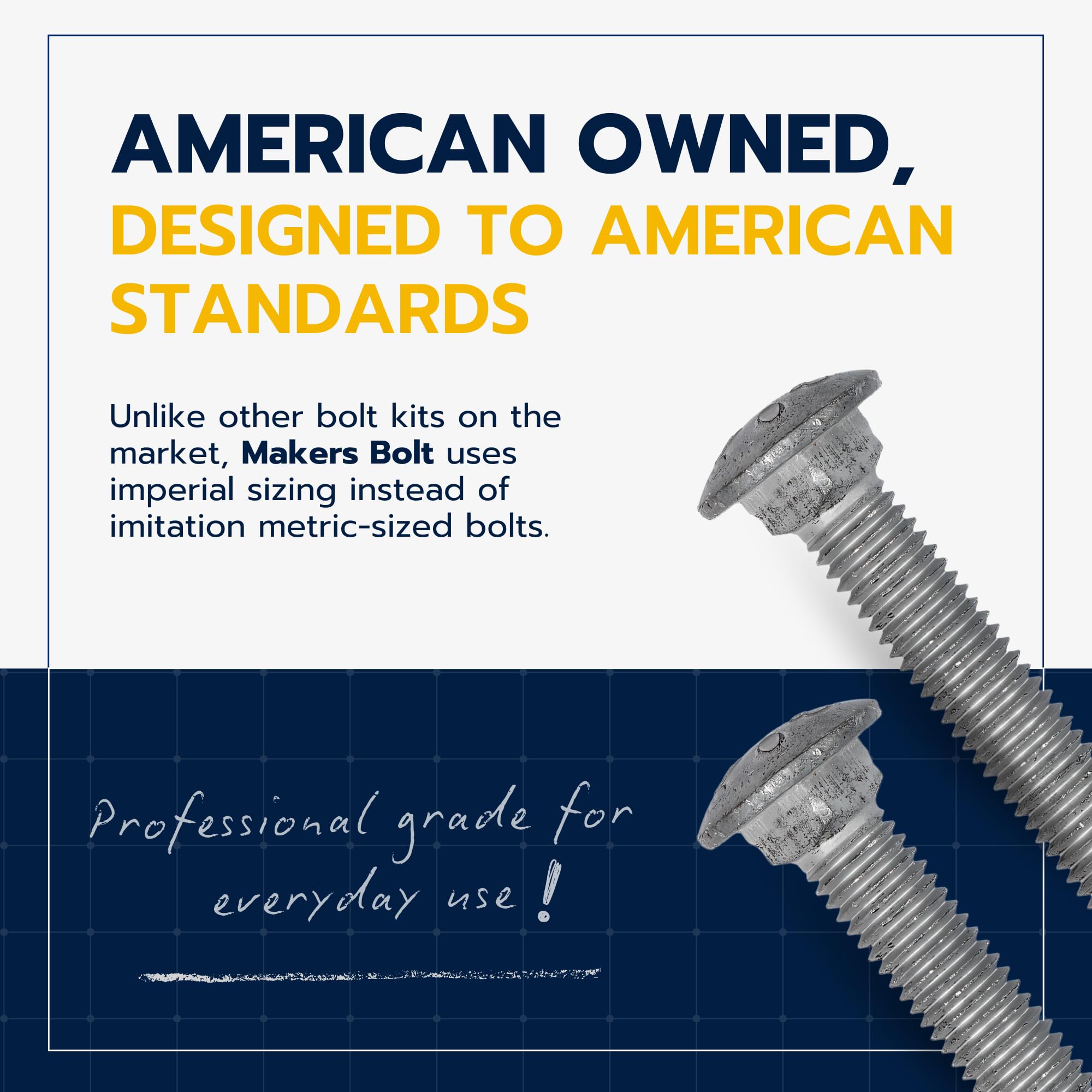 25 Pack Half Inch Galvanized Carriage Bolt Kit
