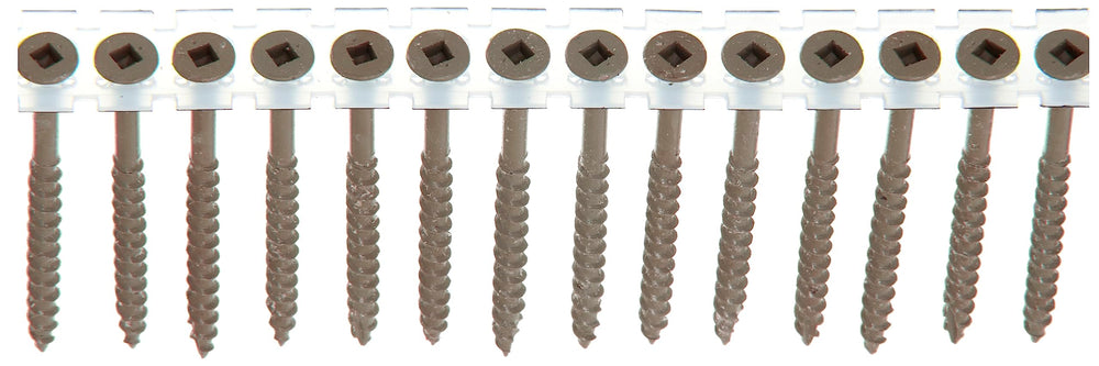 Number 8 by 2 and a Half Inch Exterior Wood Collated Screws 800 Pack