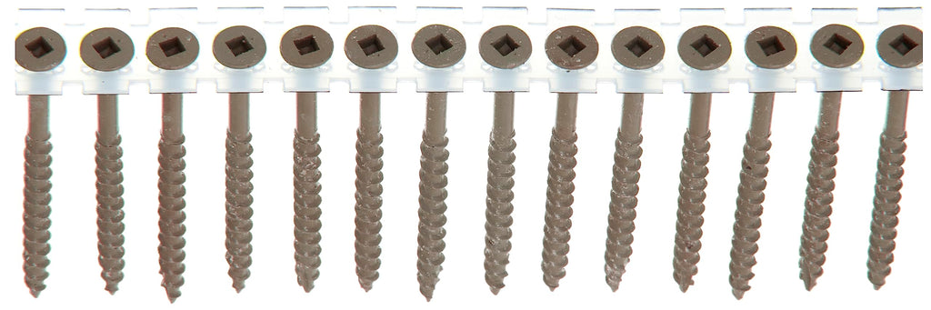 Number 8 by 2 and a Half Inch Exterior Wood Collated Screws 800 Pack