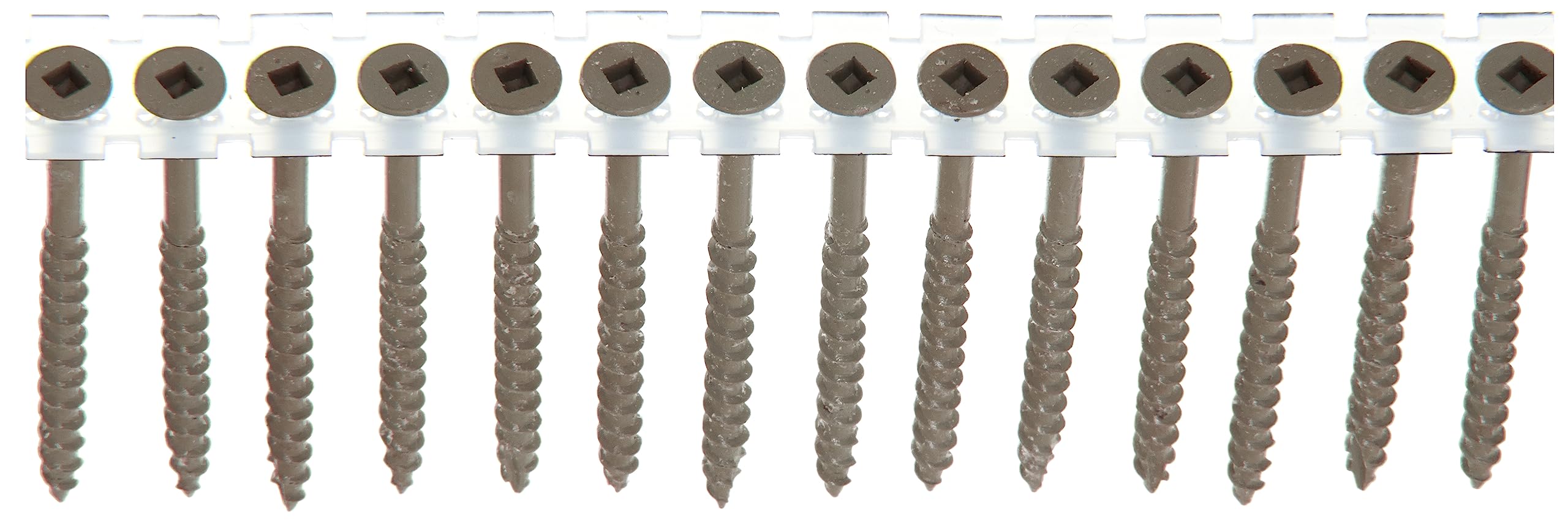 Number 8 by 2 and a Half Inch Exterior Wood Collated Screws 800 Pack