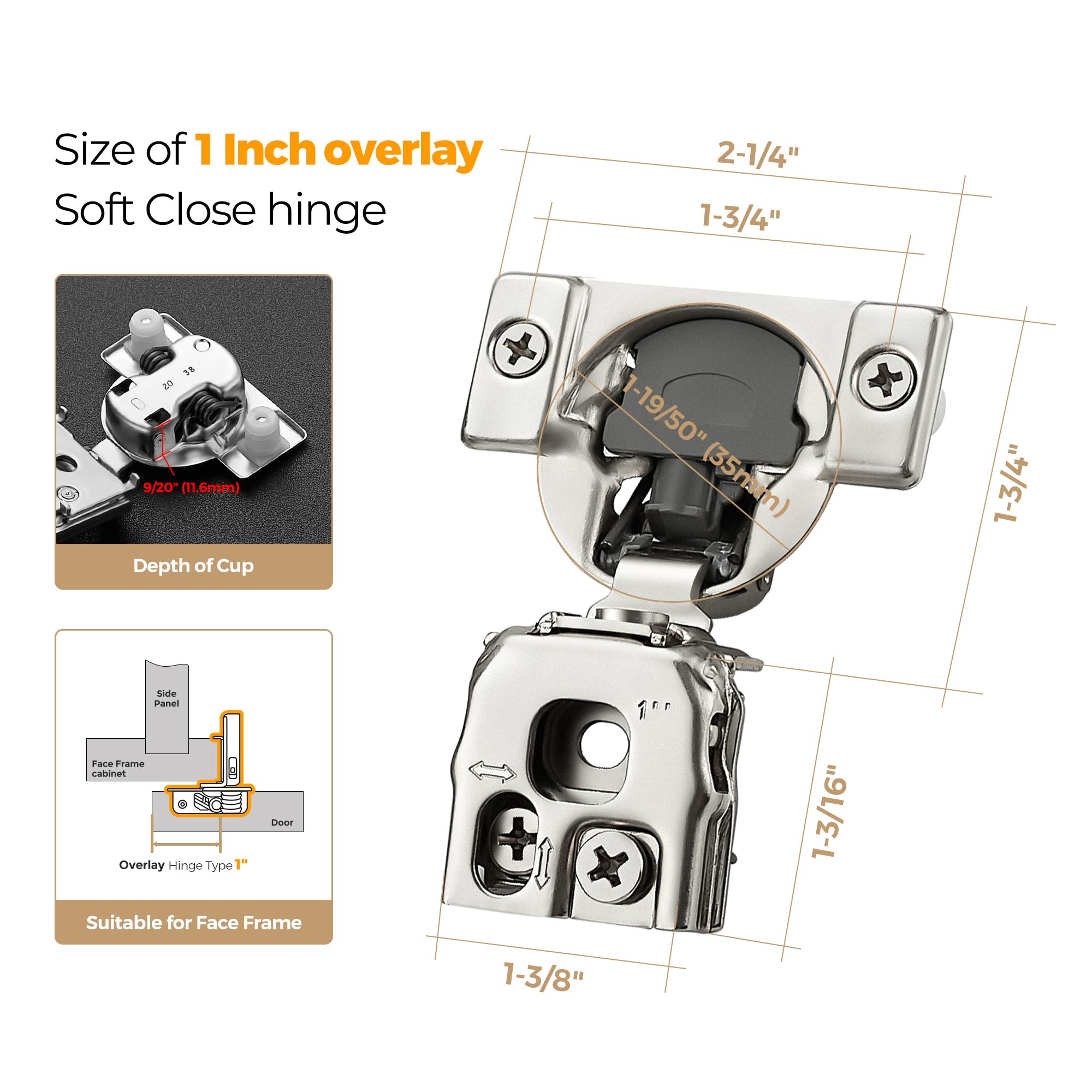 Soft Close Kitchen Cabinet Hinges