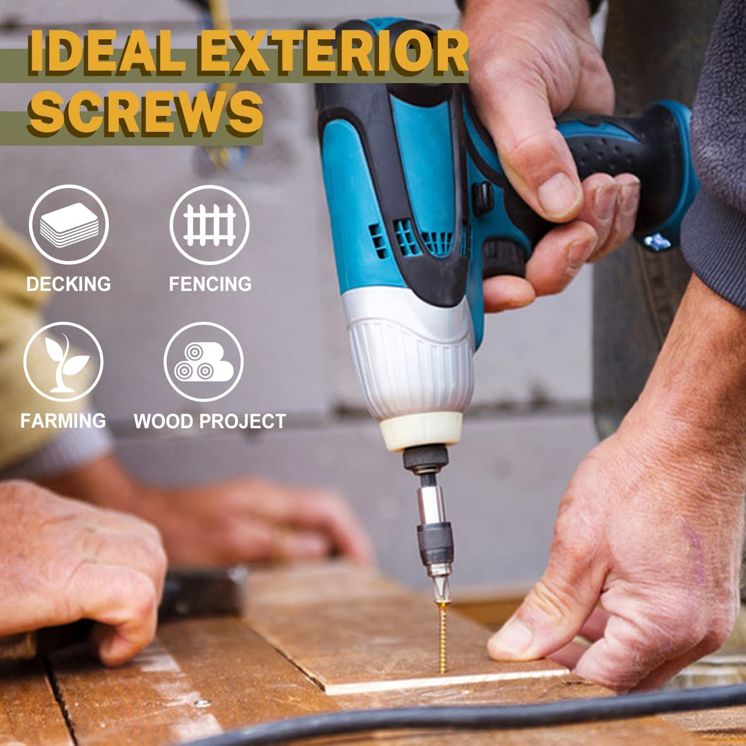 3 Inch Rust Resistant Exterior Deck Screws 1700 Pack