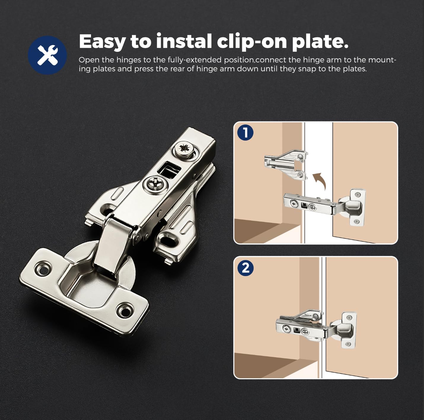 Full Overlay Cabinet Door Hinges 105 Degree