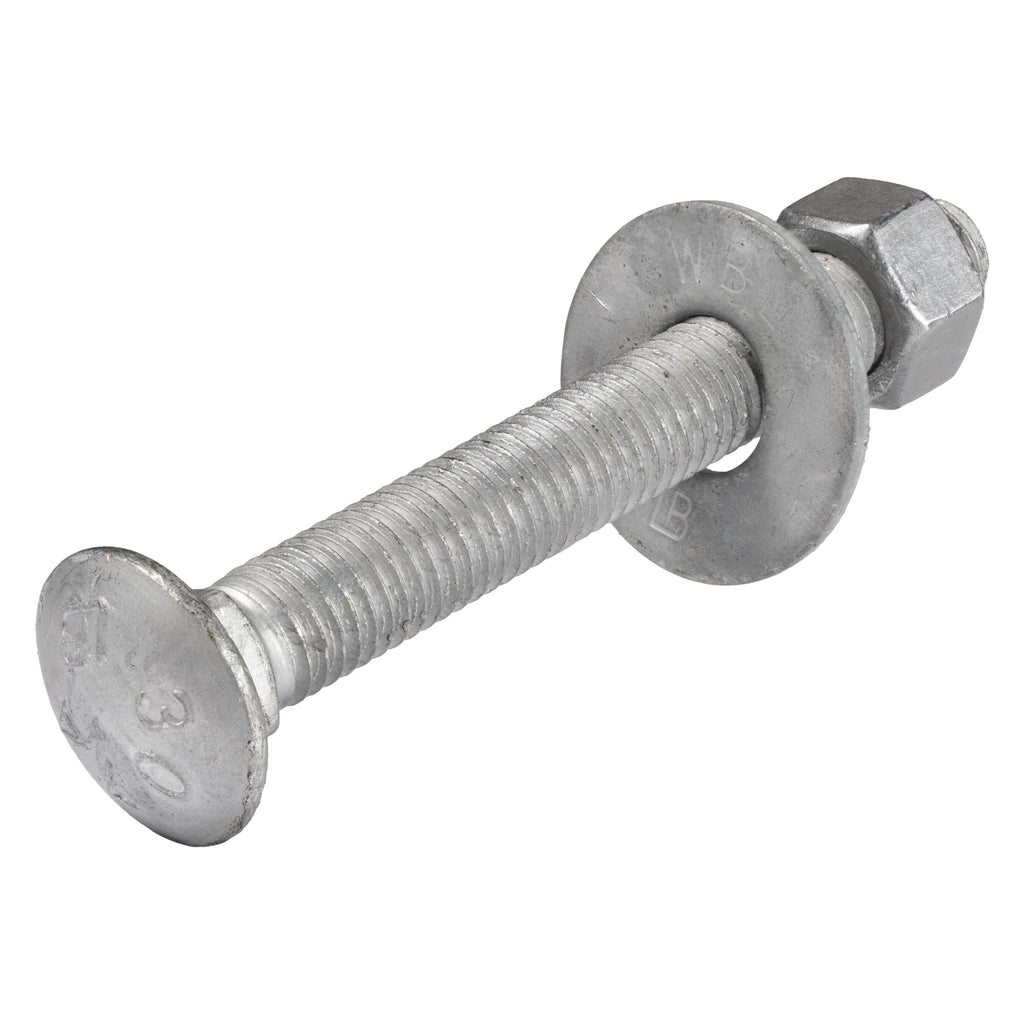 25 Pack Half Inch Galvanized Carriage Bolt Kit