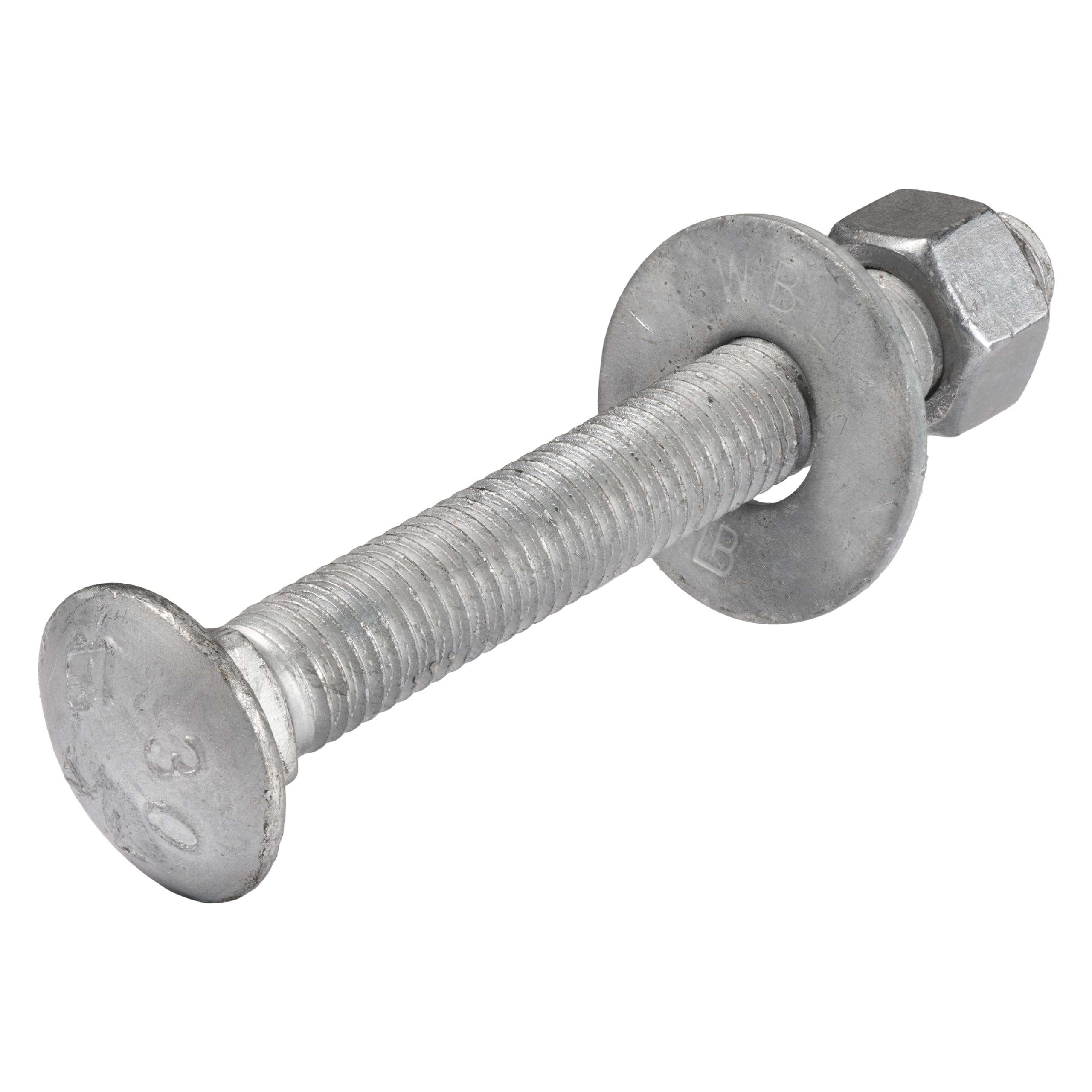 25 Pack Half Inch Galvanized Carriage Bolt Kit