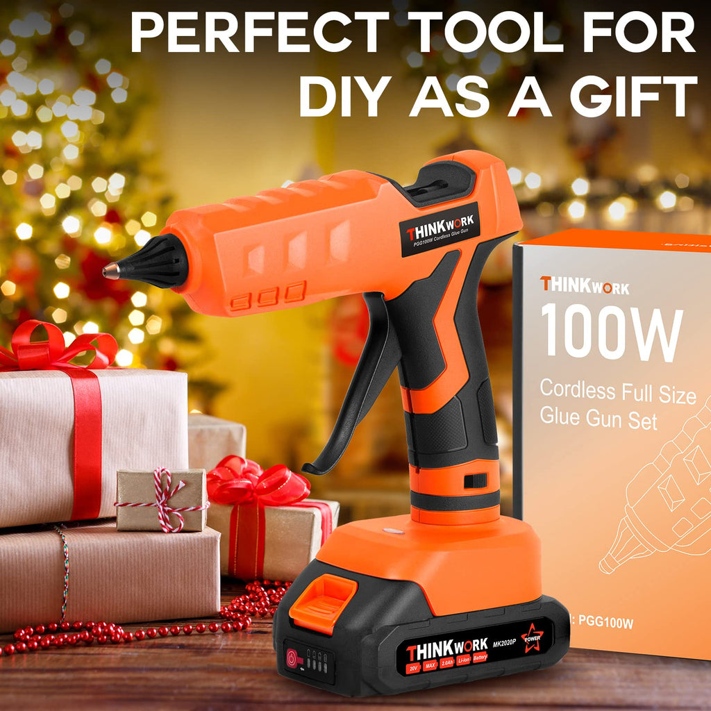 20V Cordless Hot Glue Gun with Battery and Charger