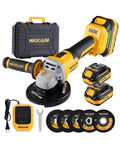 20V Brushless Cordless Angle Grinder 9600 RPM with Two Batteries