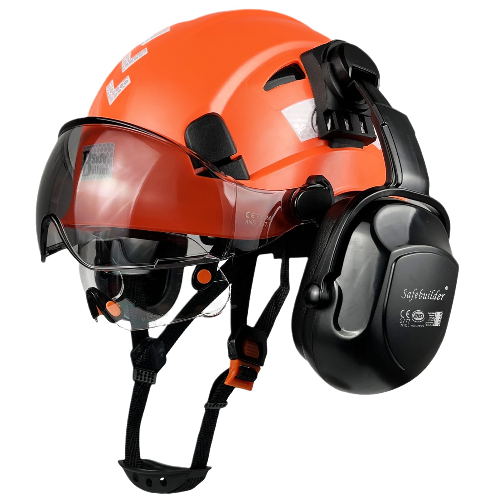 ANSI Industrial Safety Helmet with Visor and Ear Muffs