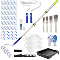 Paint Roller Kit with 2 to 4 Foot Extension Pole and Accessories