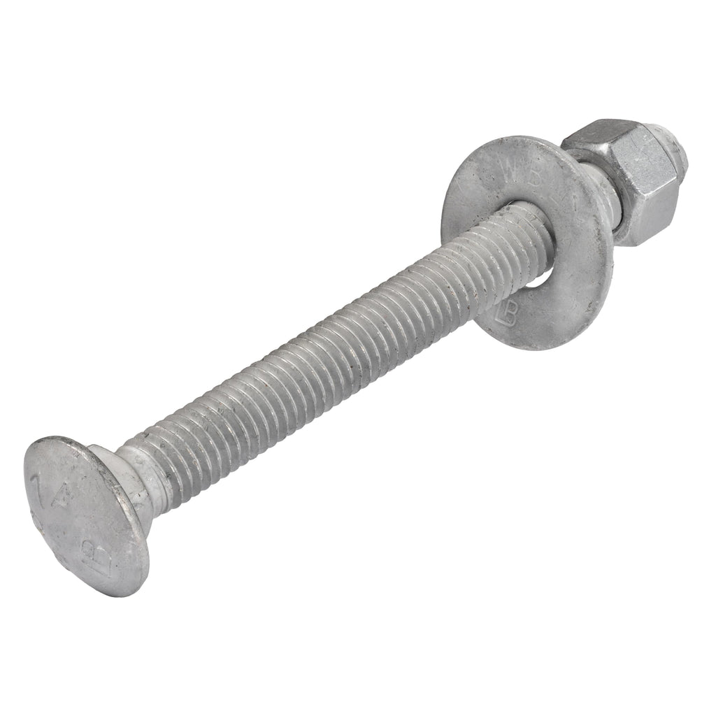 25 Pack Half Inch Galvanized Carriage Bolt Kit