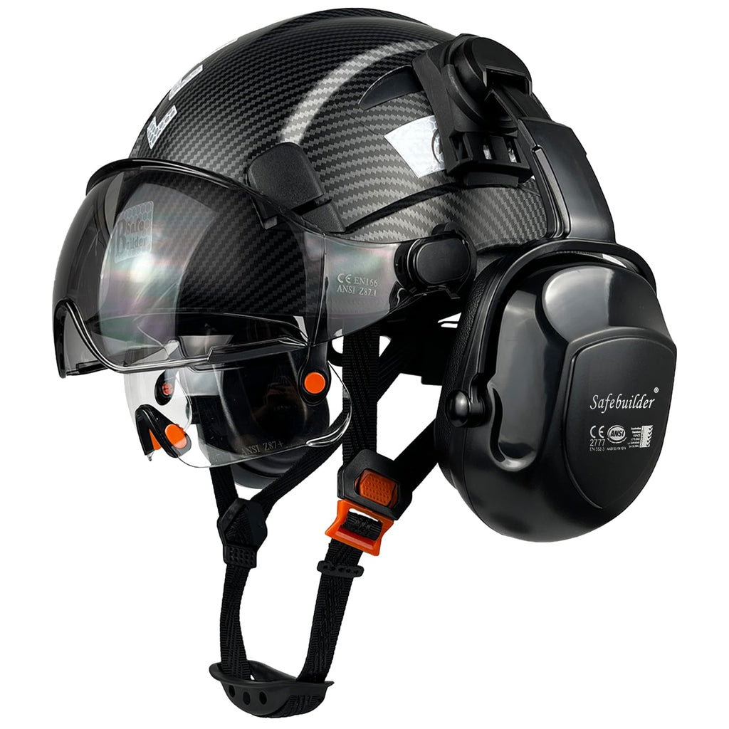 ANSI Industrial Safety Helmet with Visor and Ear Muffs