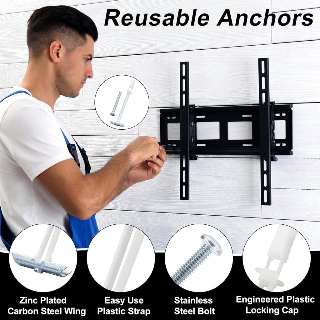 14 Pack Heavy Duty Drywall Anchors with Bolts for TV Mounting