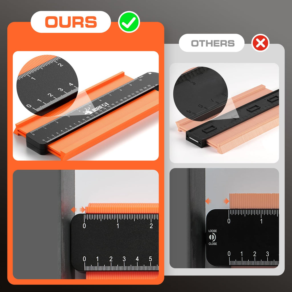 Locking Contour Gauge for Precise Shape Duplication