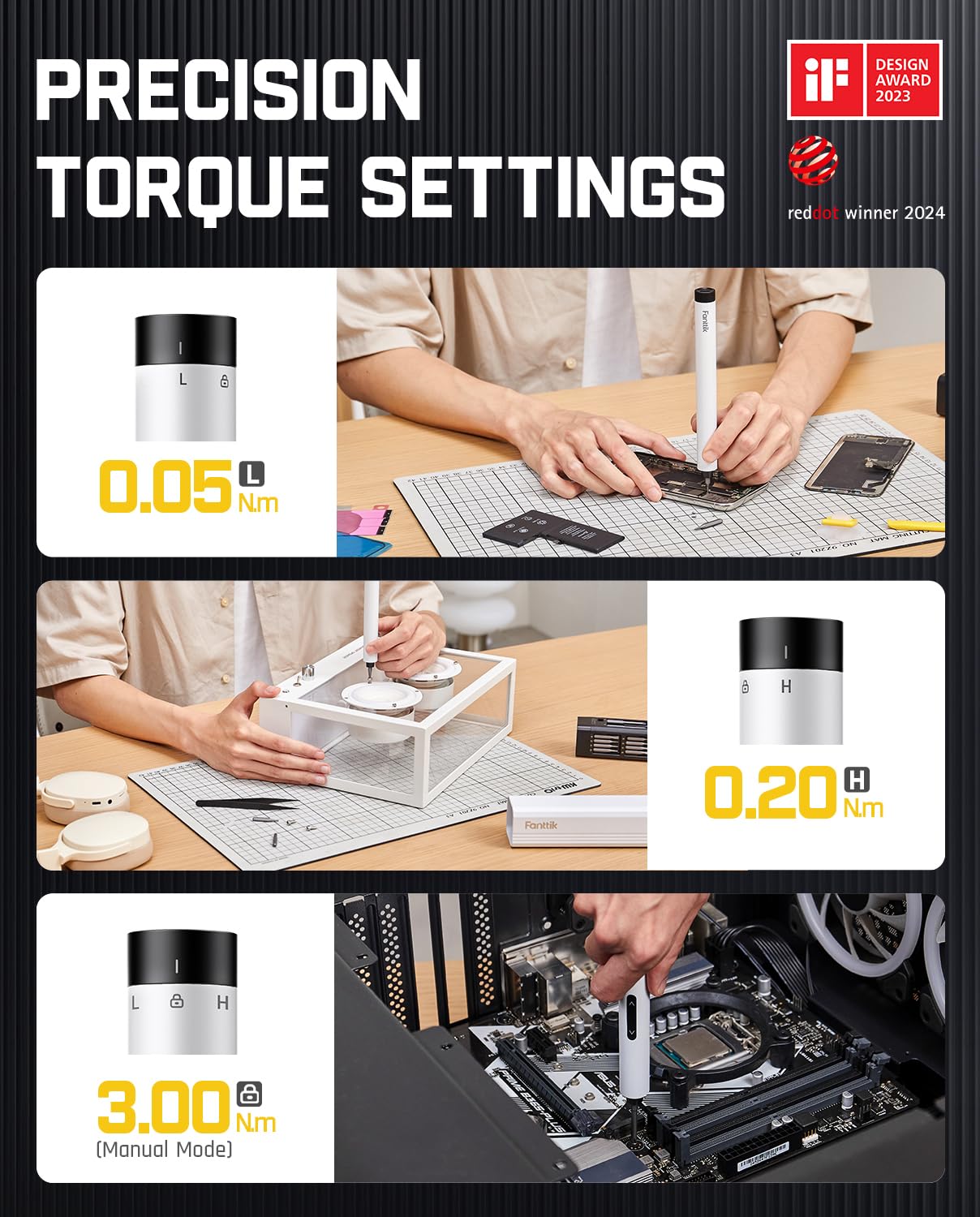 Mini Electric Precision Screwdriver Set with 50 Magnetic Bits