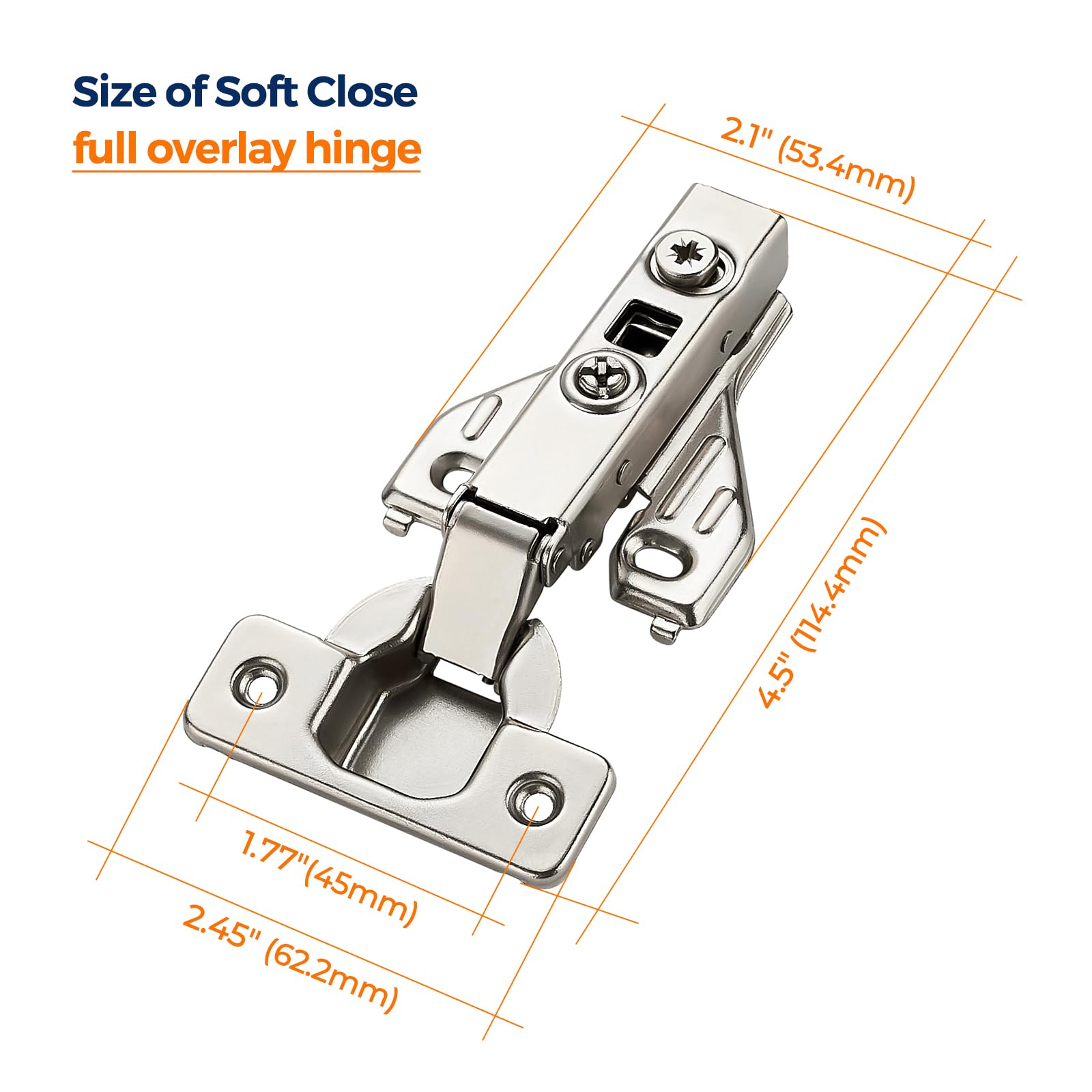 Full Overlay Cabinet Door Hinges 105 Degree
