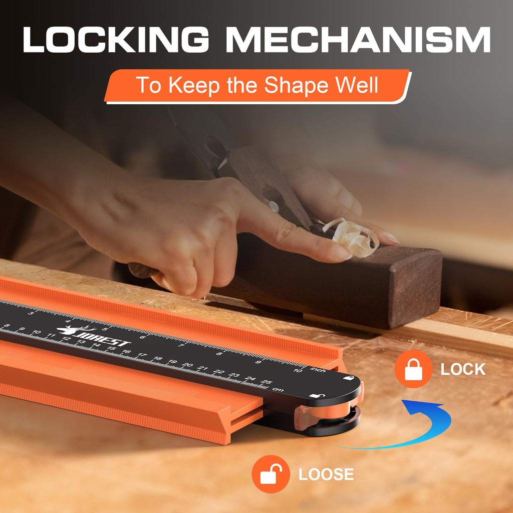 Locking Contour Gauge for Precise Shape Duplication
